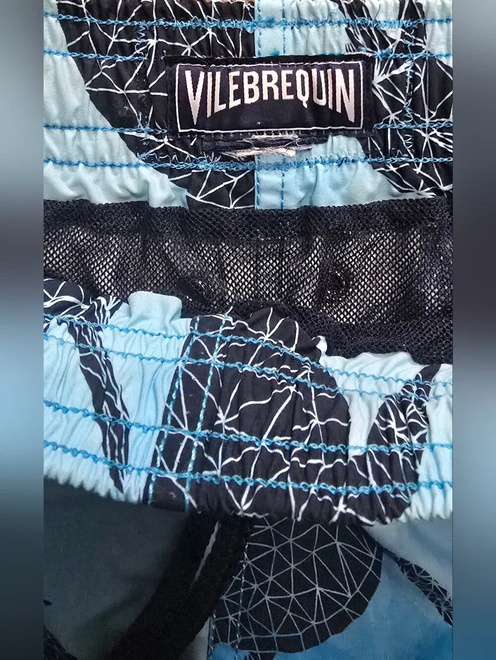 Vilebrequin Blue Turtle Print Swim Trunks